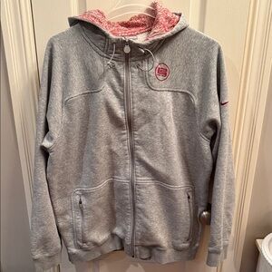 Nike Lebron James Gray full zip hoody. Size Large